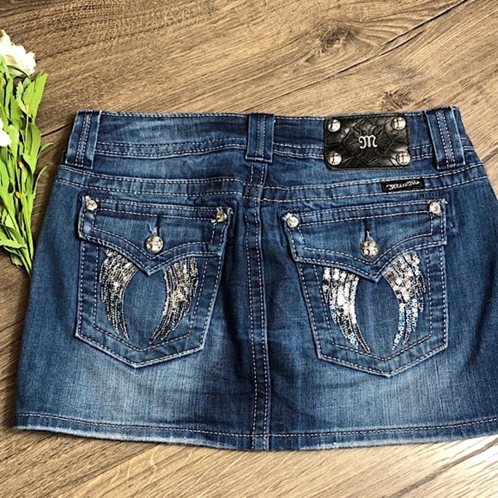 MISS ME 👼 angel sparkle rhinestone miniskirt